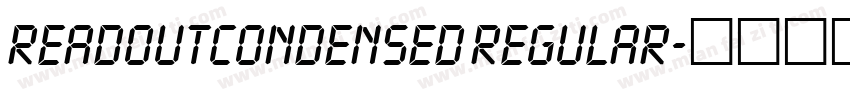 ReadoutCondensed Regular字体转换